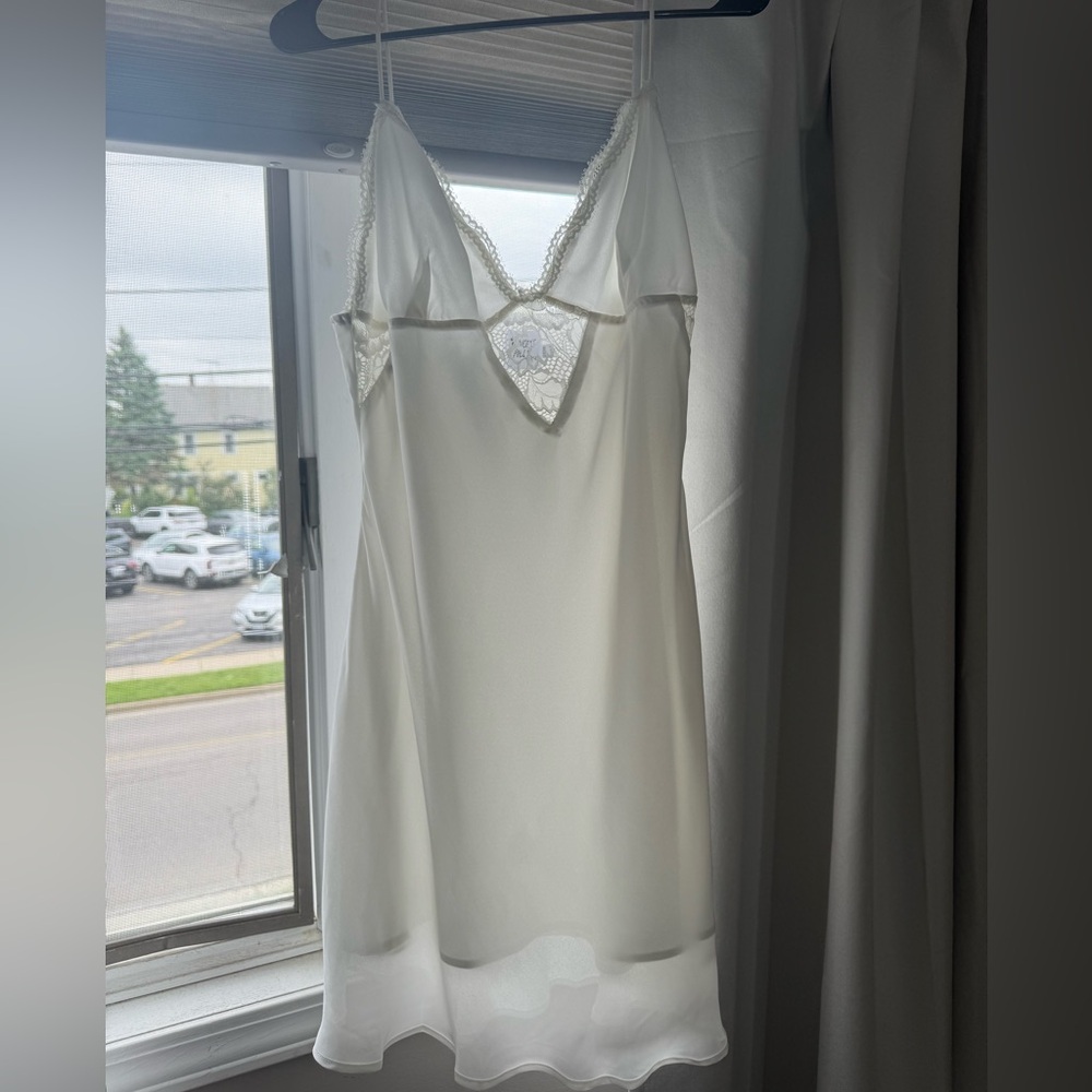 Princess Polly White Satin Chemise Slip